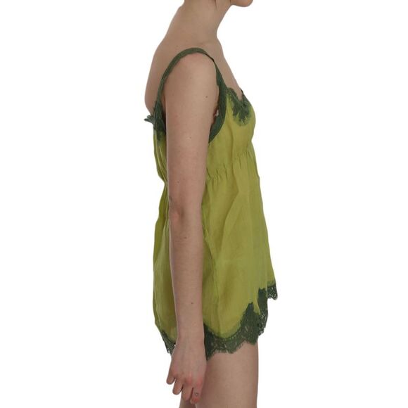 PINK MEMORIES Lace Trim Camisole Women Green Tops & T-Shirts - Picture 5 of 5